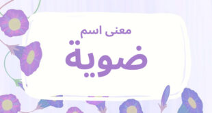 معنى اسم ضوية